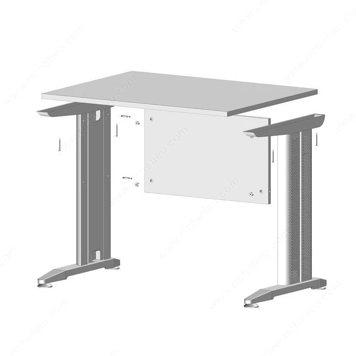 Base en forme de C pour bureau - 725 mm (28 1/2 po) – Image 2