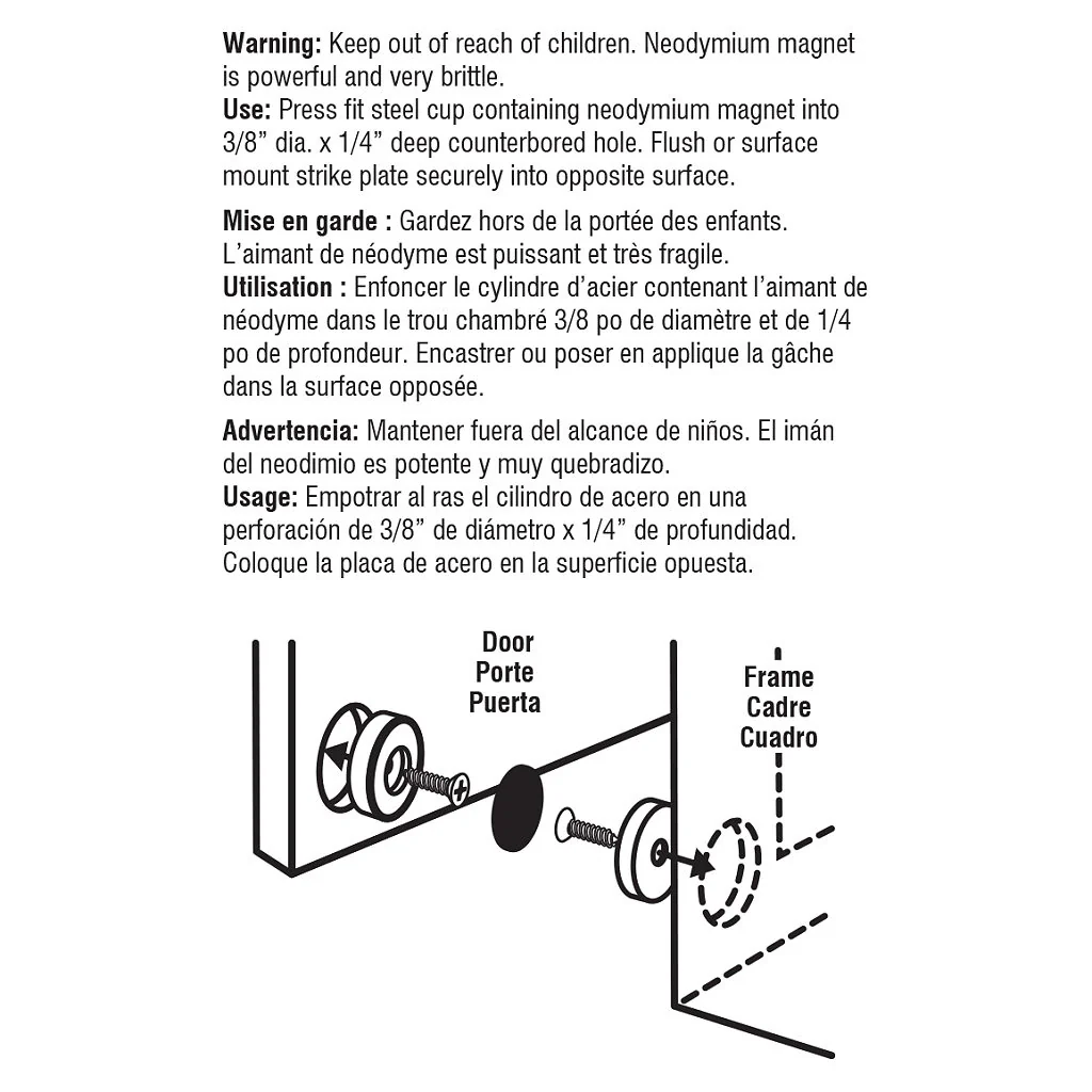 Aimant pour portes d'armoires – Image 3