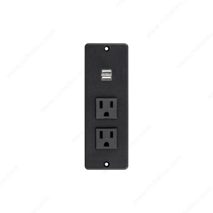 Borne d'alimentation à deux ports USB-A et à deux prises – Image 2