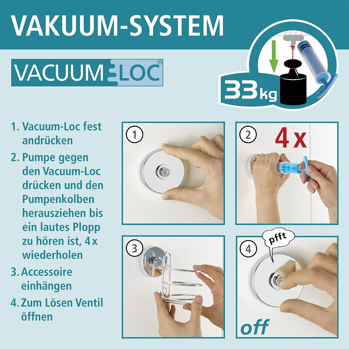 Porte-papier hygiénique - Vacuum-Loc – Image 3
